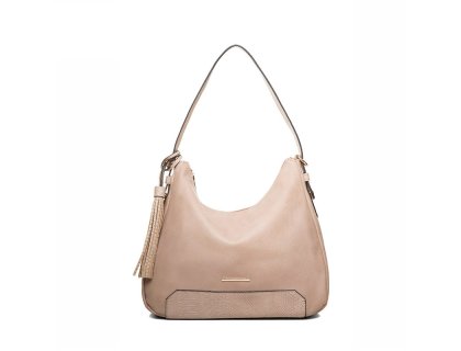 Elegantní dámská crossbody kabelka béžová